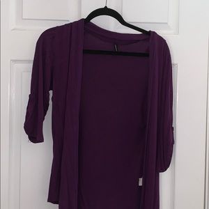 Purple cotton cardigan